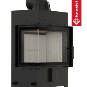 Kominek powietrzny stalowy KRATKI LUCY lewy 12 kW Ø 200
